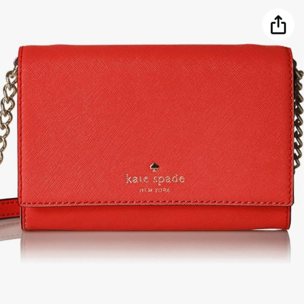 Kate Spade NY Cedar Street Cami Leather Convertible Crossbody Bag in Apple Jelly